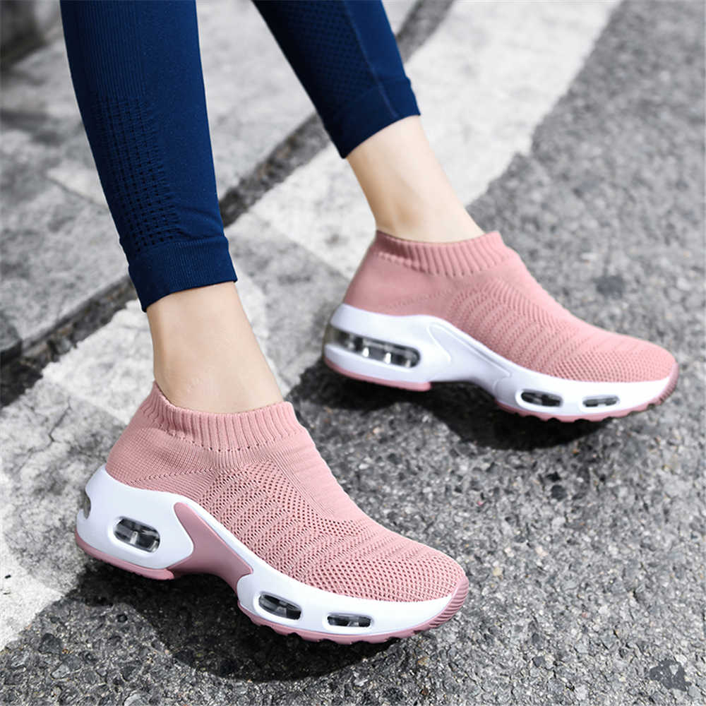 Women Shoes Sneakers - ビッグサイズ番号 38 女性のヒールブーツ靴ヒール女性ランニングスポーツシューズスニーカー陸上競技トレンド製品
