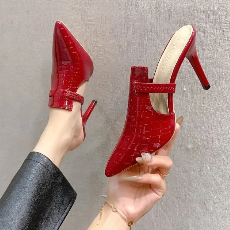 Women Shoes Types - 2026年ニューモデル包頭型ハイヒールシューズ ポインテッドトゥ 8.5CMヒール 快適カジュアルファッションサンダル 中空セクシーシングルシューズ