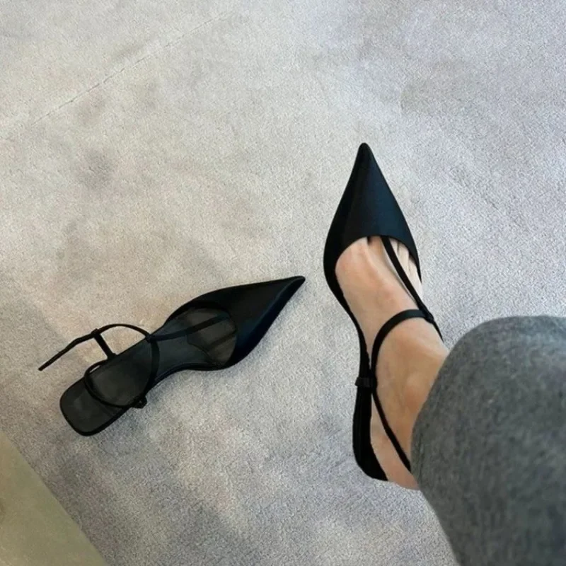 Women Shoes Size - 女性用靴 セクシーなポインテッドトゥ レディースサンダル 快適なローヒール トレンディなサンダル シンプルで多用途な大きいサイズのパンプス
