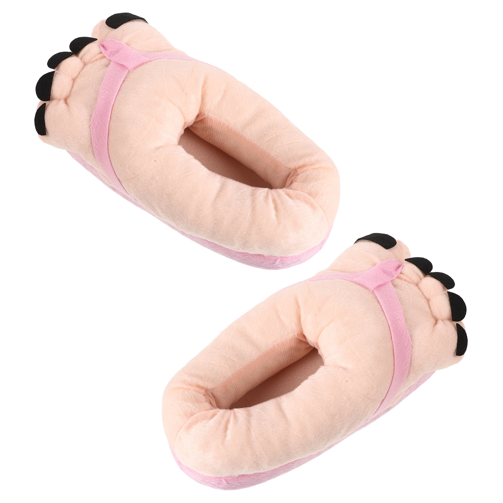 Women Shoes For Big Feet - 1足組 面白い巨大足スリッパ ビッグトゥシューズ ソフトコットン製 室内用スリッパ 男女兼用