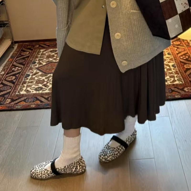 高級デザイナーバレエフラット女性ファッションヒョウぬいぐるみ - Women'S Shoes Round Toe のレビューと価格