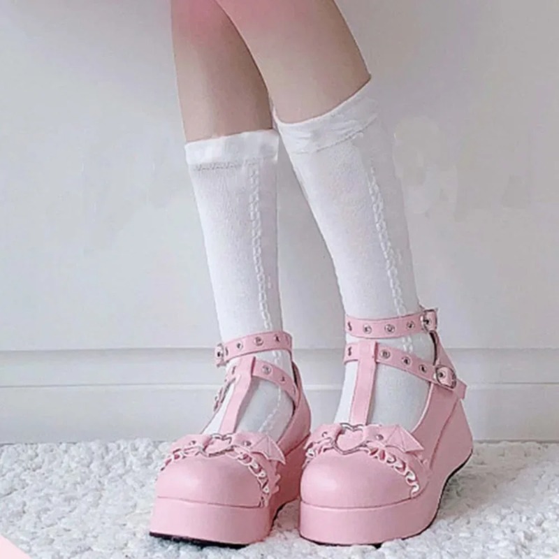 新しいスイートハートバックルウェッジメアリージェーンズ女性ピ - Women'S Shoes Round Toe のレビューと価格