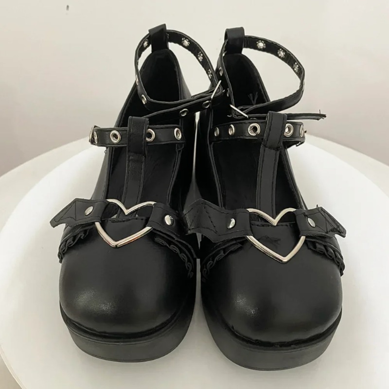 新しいスイートハートバックルウェッジメアリージェーンズ女性ピ - Women'S Shoes Round Toe のレビューと価格