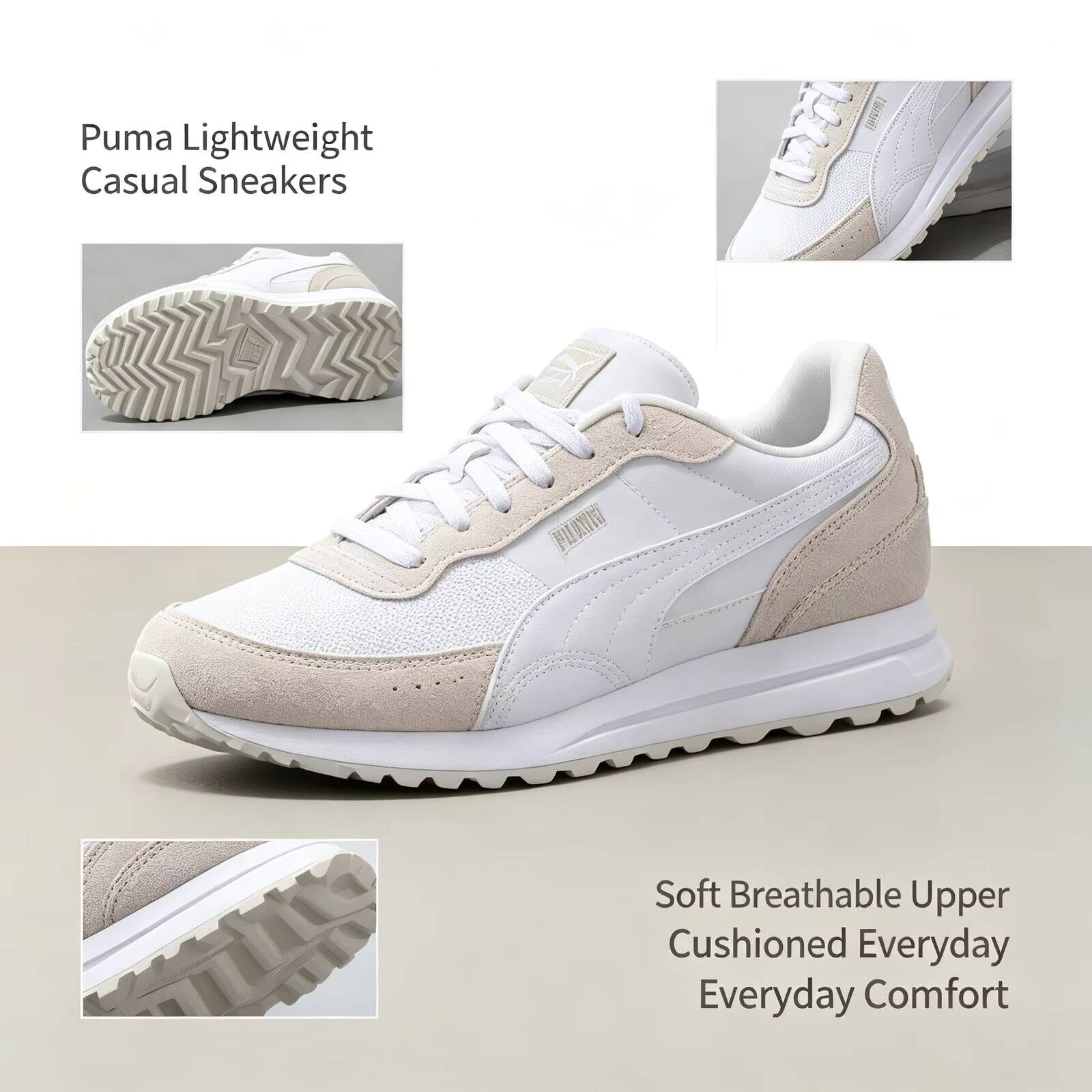 新しいホットプーマホワイト軽量ランニングシューズメッシュアッ - Women'S Shoes Puma Sneakers のレビューと価格