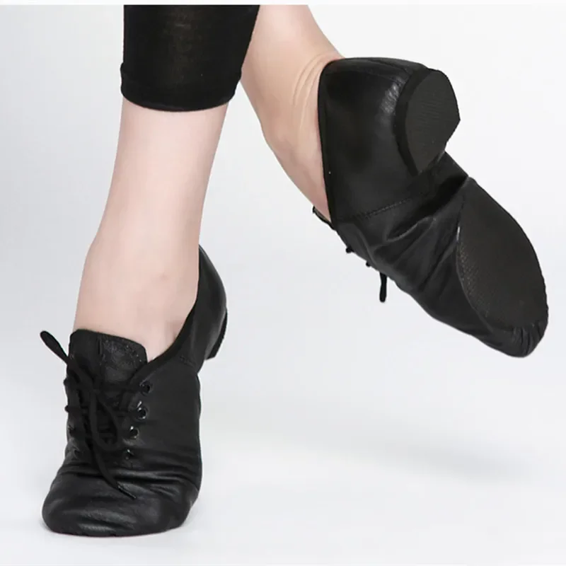 ブラックタンレースアップ本物の豚革ダンスシューズ子供から大人 - Women'S Xc Shoes のレビューと価格