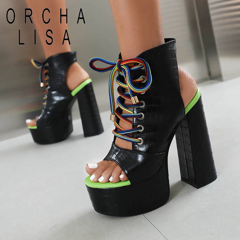 ORCHA LISA 高級女性サンダルプラットフォームヒル  - Women'S Shoes Size 40 In Us のレビューと価格