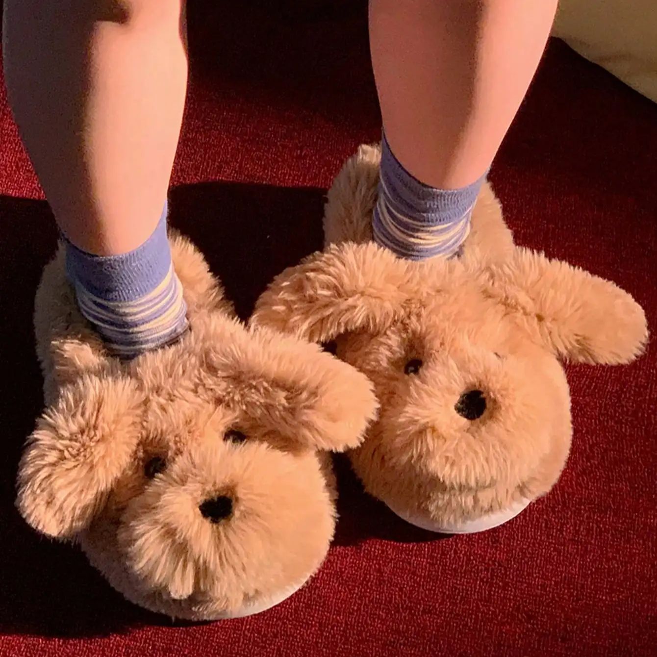 女性用ハウスファースリッパ カジュアル キュート ラブリー子 - Women Shoes On Sale のレビューと価格