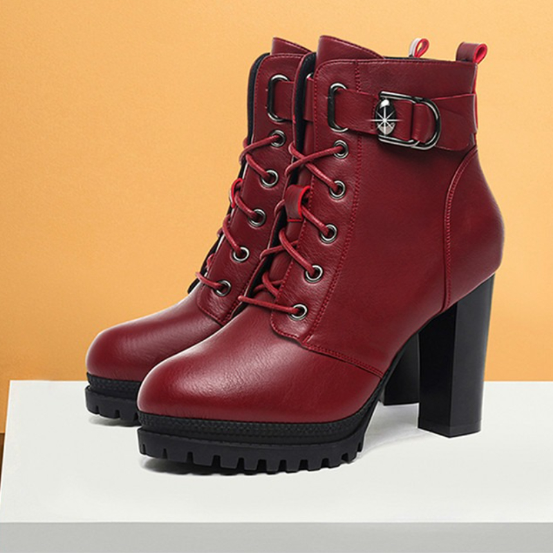 エレガントなハイヒールレディースブーツ、プラットフォームチャ - Women'S Shoes Trending 2025 のレビューと価格