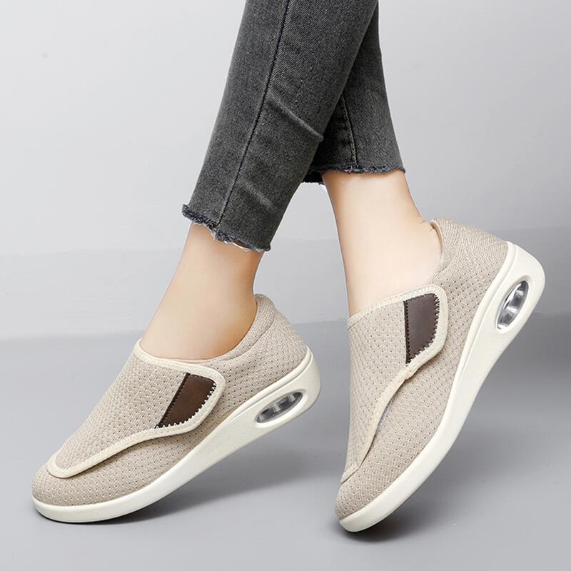 新しい整形外科ワイド足腫れ靴ユニセックスファッションスニーカ - Women Shoes For Big Feet のレビューと価格