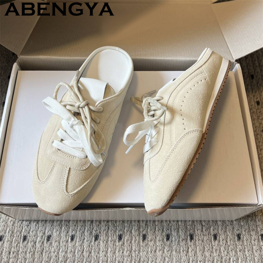 女性のレースアップカジュアルフラットスリッパ夏通気性快適ラン - Women Shoes Sneakers のレビューと価格