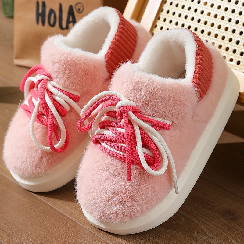 新型立体フルラップスリッパ ホームふわふわコットンシューズ  - Women Shoes On Sale のレビューと価格