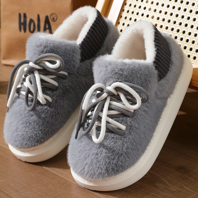 新型立体フルラップスリッパ ホームふわふわコットンシューズ  - Women Shoes On Sale のレビューと価格