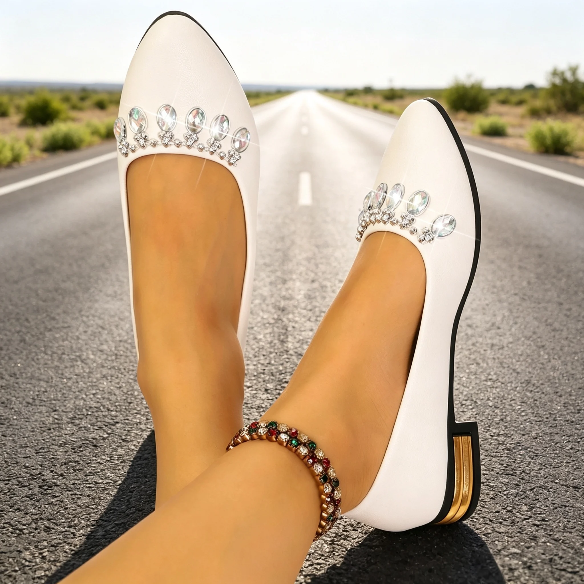 レディースフラットシューズ ポインテッドトゥ バレエシューズ - Women Shoes Sneakers のレビューと価格