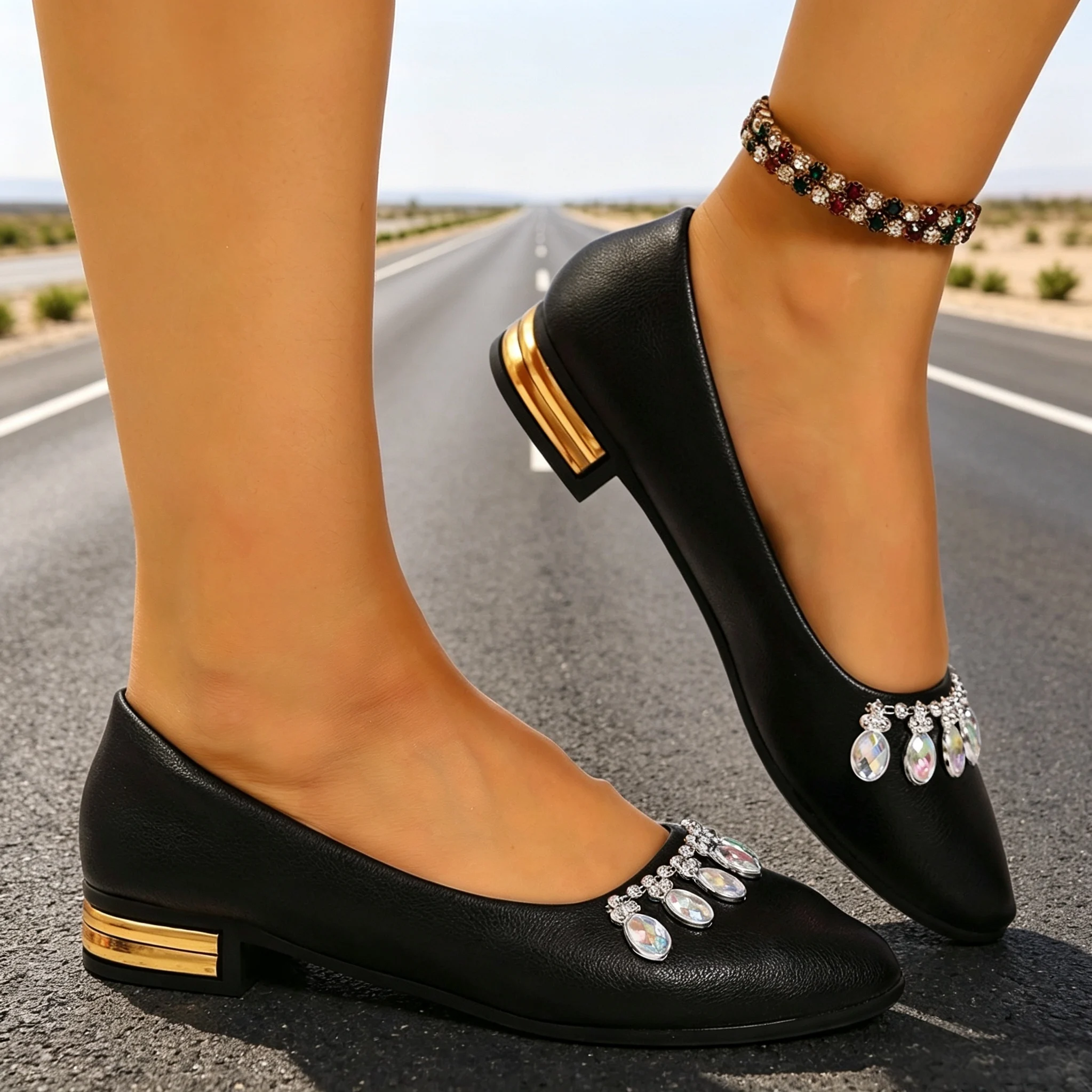 レディースフラットシューズ ポインテッドトゥ バレエシューズ - Women Shoes Sneakers のレビューと価格