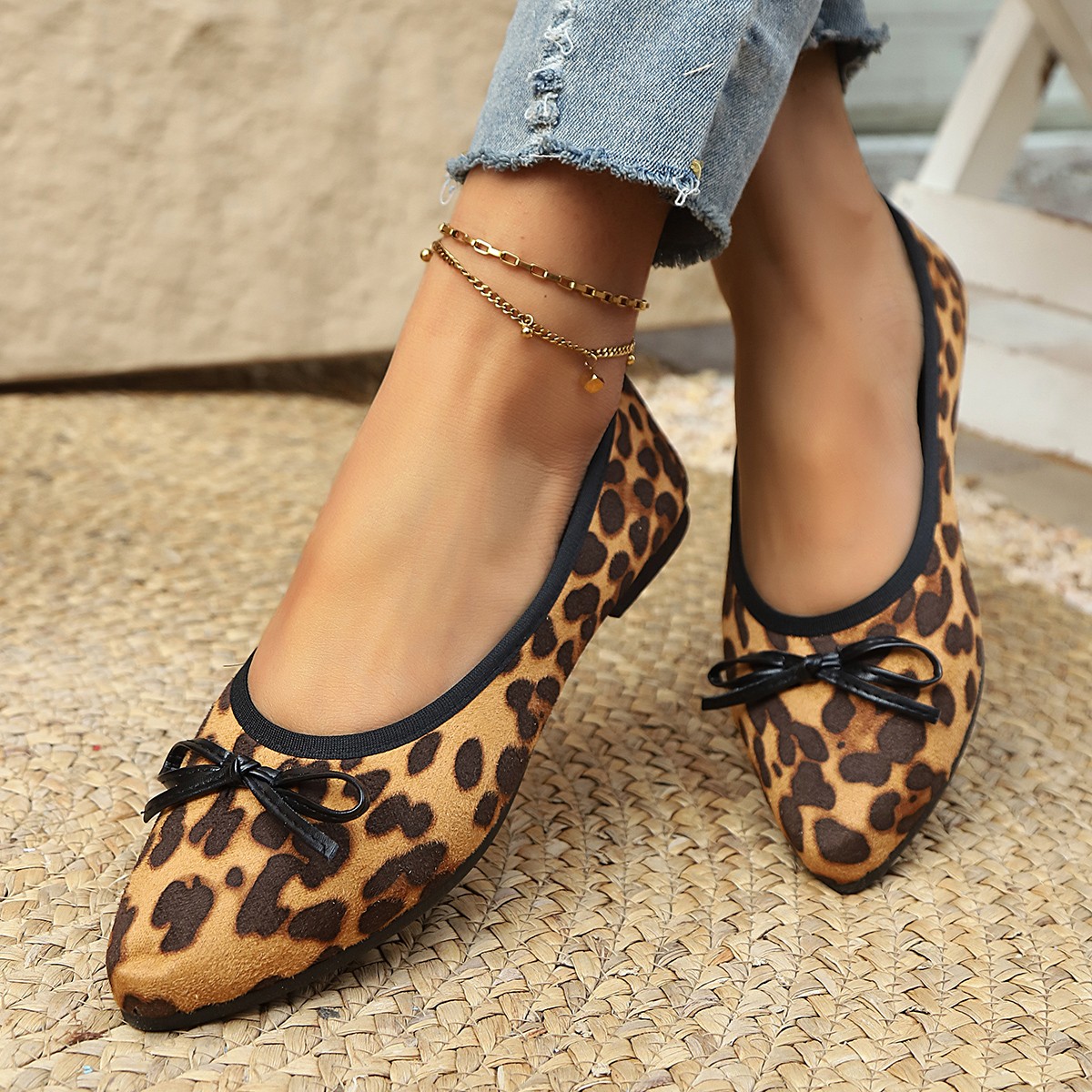 2026 レオパード柄フラットシューズ レディース ラウンド - Women'S Shoes Round Toe のレビューと価格