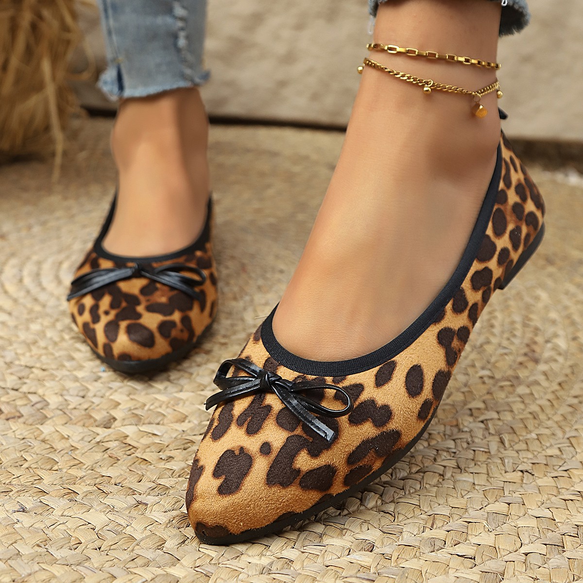 2026 レオパード柄フラットシューズ レディース ラウンド - Women'S Shoes Round Toe のレビューと価格