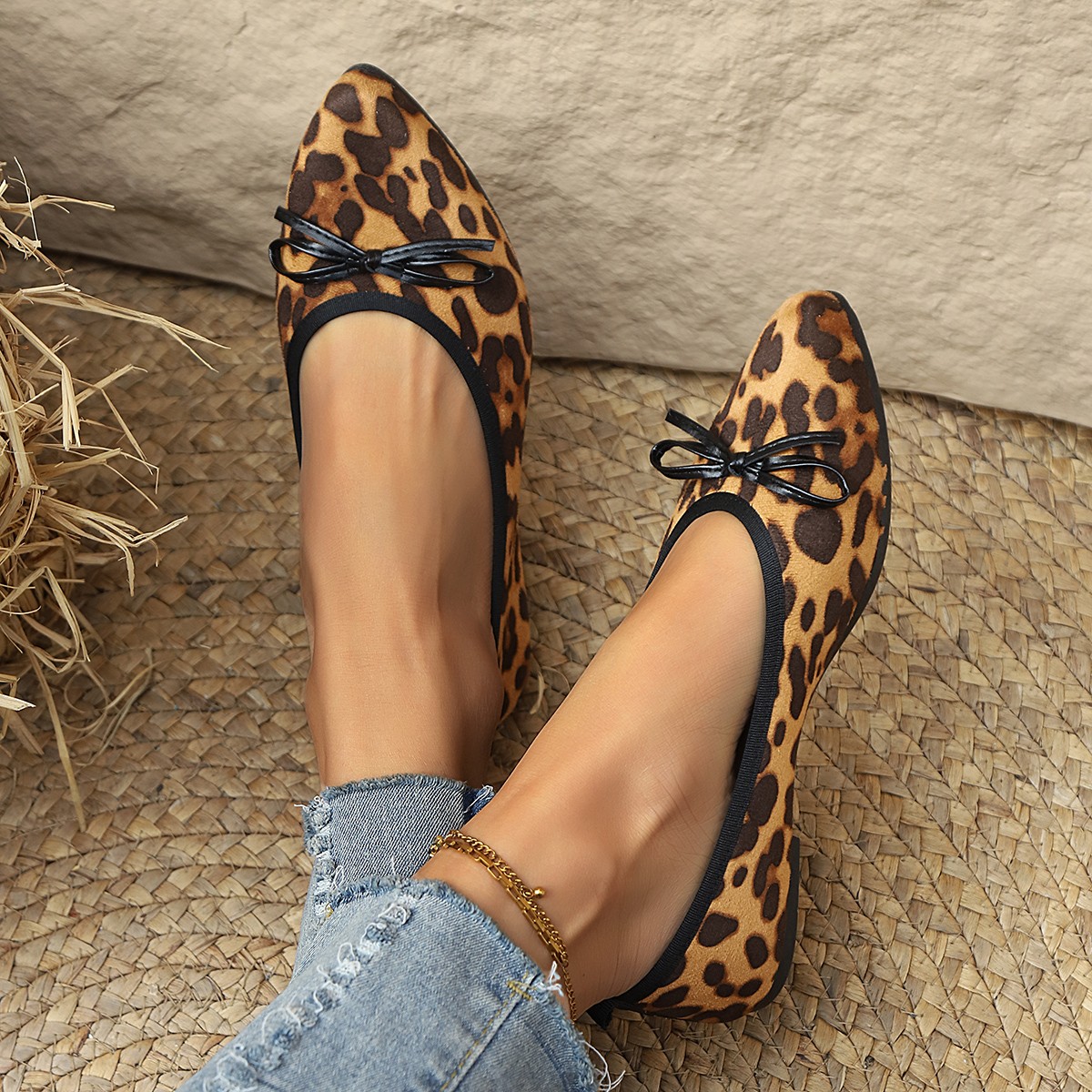 2026 レオパード柄フラットシューズ レディース ラウンド - Women'S Shoes Round Toe のレビューと価格