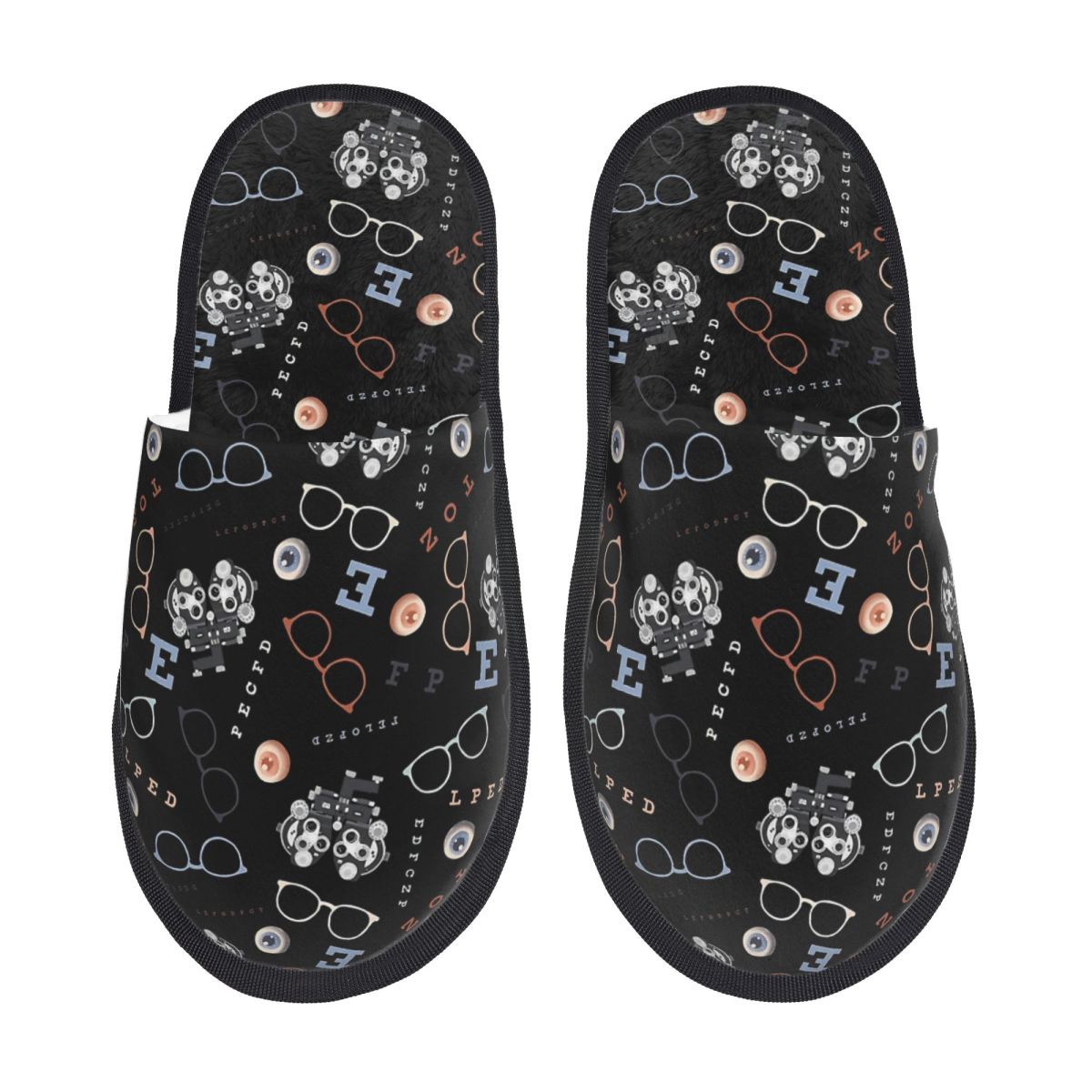 カスタムプリント女性用スネレンチャートと眼鏡柄ハウススリッパ - Women Shoes Chart Size のレビューと価格