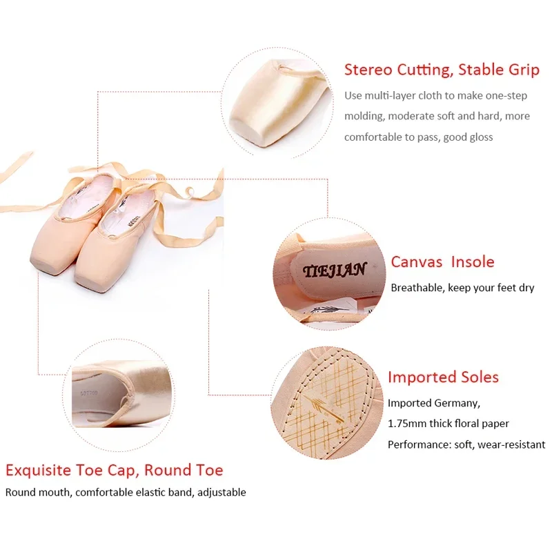 TIEJIAN プロフェッショナルバレエポアントシューズ キ - Women'S Xc Shoes のレビューと価格