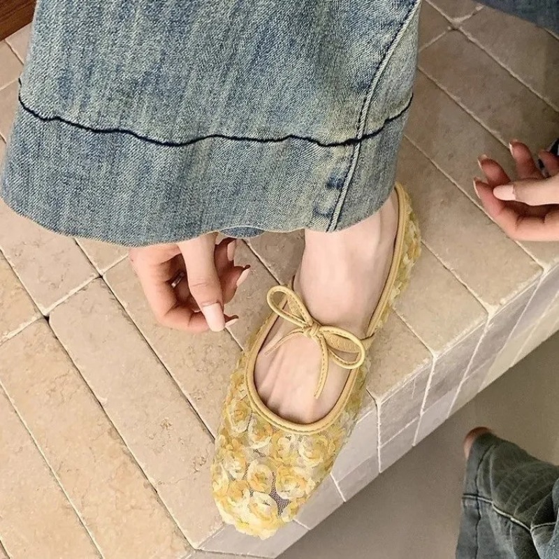 優しいニューチャイニーズローズメッシュメリージェーンシューズ - Women'S Shoes Round Toe のレビューと価格