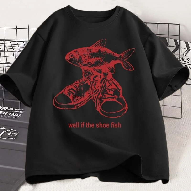 シューフィッシュ カーズド Tシャツ 面白い ウィアードコア - Women'S Shoes In The 90S のレビューと価格