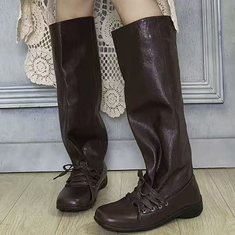 レディースフラットハイブーツ、デザイナーハイニーファッション - Women'S Shoes Trending 2025 のレビューと価格