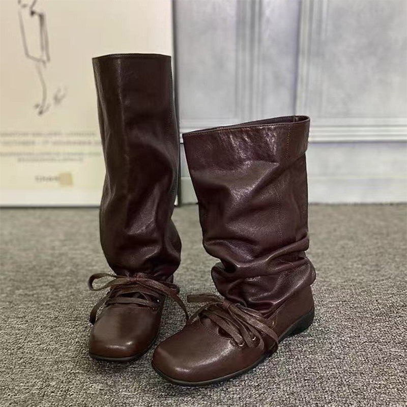 レディースフラットハイブーツ、デザイナーハイニーファッション - Women'S Shoes Trending 2025 のレビューと価格
